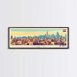 Zagazig, Egypt Panoramic Travel Poster Canvas Print, Zagazig, Egypt Painting, Egypt Art, Zagazig Panoramic Travel Art, Travel Painting