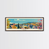 Airdrie, Scotland Panoramic Canvas Print, Airdrie, Scotland Painting, Scotland Art, Airdrie Travel Poster, Travel Art, Living Room Painting