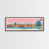 Asyut, Egypt Panoramic Canvas Print, Asyut, Egypt Painting, Egypt Art, Asyut Travel Poster, Travel Art, Guest Room Painting