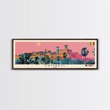 Bamako, Mali Panoramic Canvas Print, Bamako, Mali Painting, Mali Art, Bamako Travel Poster, Travel Art, Guest Room Painting