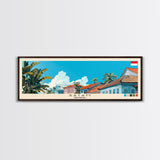 Batam, Indonesia Panoramic Canvas Print, Batam, Indonesia Painting, Indonesia Art, Batam Travel Poster, Travel Art, Vacation Gift