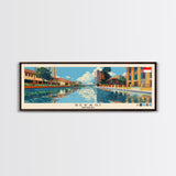 Bekasi, Indonesia Panoramic Canvas Print, Bekasi, Indonesia Painting, Indonesia Art, Bekasi Travel Poster, Travel Art, Guest Room Painting