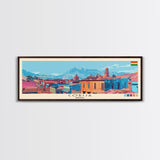 Cobija, Bolivia Panoramic Canvas Print, Cobija, Bolivia Painting, Bolivia Art, Cobija Travel Poster, Travel Art, Vacation Gift