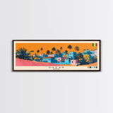 Dakar, Senegal Panoramic Canvas Print, Dakar, Senegal Painting, Senegal Art, Dakar Travel Poster, Travel Art, Vacation Gift