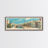 Damascus, Syria Panoramic Canvas Print, Damascus, Syria Painting, Syria Art, Damascus Travel Poster, Travel Art, Guest Room Painting