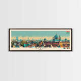 Delhi, India Panoramic Canvas Print, Delhi, India Painting, India Art, Delhi Travel Poster, Travel Art, Guest Room Painting