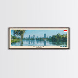 Depok, Indonesia Panoramic Canvas Print, Depok, Indonesia Painting, Indonesia Art, Depok Travel Poster, Travel Art, Guest Room Painting