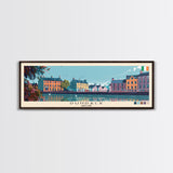 Dundalk, Ireland Panoramic Canvas Print, Dundalk, Ireland Painting, Ireland Art, Dundalk Travel Poster, Travel Art, Guest Room Painting