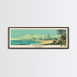 Durban, South Africa Panoramic Canvas Print, Durban, South Africa Painting, South Africa Art, Durban Travel Poster, Travel Art, Guest Room Painting