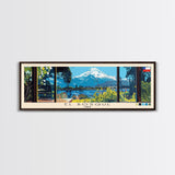 El Bosque, Chile Panoramic Canvas Print, El Bosque, Chile Painting, Chile Art, El Bosque Travel Poster, Travel Art, Guest Room Painting