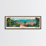 Envigado, Colombia Panoramic Canvas Print, Envigado, Colombia Painting, Colombia Art, Envigado Travel Poster, Travel Art, Guest Room Painting