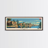 Fayyum, Egypt Panoramic Canvas Print, Fayyum, Egypt Painting, Egypt Art, Fayyum Travel Poster, Travel Art, Housewarming Gift