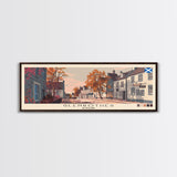 Glenrothes, Scotland Panoramic Canvas Print, Glenrothes, Scotland Painting, Scotland Art, Glenrothes Travel Poster, Travel Art, Housewarming Gift