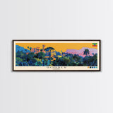 Gonder, Ethiopia Panoramic Canvas Print, Gonder, Ethiopia Painting, Ethiopia Art, Gonder Travel Poster, Travel Art, Guest Room Painting