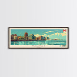 Halifax, Canada Panoramic Canvas Print, Halifax, Canada Painting, Canada Art, Halifax Travel Poster, Travel Art, Vacation Gift