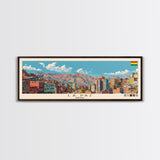 La Paz, Bolivia Panoramic Canvas Print, La Paz, Bolivia Painting, Bolivia Art, La Paz Travel Poster, Travel Art, Vacation Gift