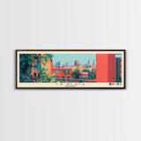 La Plata, Argentina Panoramic Canvas Print, La Plata, Argentina Painting, Argentina Art, La Plata Travel Poster, Travel Art, Housewarming Gift