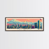 Las Condes, Chile Panoramic Canvas Print, Las Condes, Chile Painting, Chile Art, Las Condes Travel Poster, Travel Art, Guest Room Painting