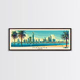 Manama, Bahrain Panoramic Canvas Print, Manama, Bahrain Painting, Bahrain Art, Manama Travel Poster, Travel Art, Guest Room Painting