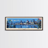 Montreal, Canada Panoramic Canvas Print, Montreal, Canada Painting, Canada Art, Montreal Travel Poster, Travel Art, Guest Room Painting