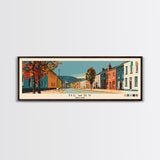 Newry, Ireland Panoramic Canvas Print, Newry, Ireland Painting, Ireland Art, Newry Travel Poster, Travel Art, Guest Room Painting