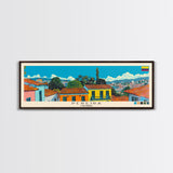 Pereira, Colombia Panoramic Canvas Print, Pereira, Colombia Painting, Colombia Art, Pereira Travel Poster, Travel Art, Guest Room Painting