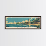 Port Said, Egypt Panoramic Canvas Print, Port Said, Egypt Painting, Egypt Art, Port Said Travel Poster, Travel Art, Guest Room Painting