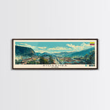 Riobamba, Ecuador Panoramic Canvas Print, Riobamba, Ecuador Painting, Ecuador Art, Riobamba Travel Poster, Travel Art, Housewarming Gift