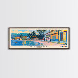 Riohacha, Colombia Panoramic Canvas Print, Riohacha, Colombia Painting, Colombia Art, Riohacha Travel Poster, Travel Art, Guest Room Painting