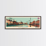 Salford, England Panoramic Canvas Print, Salford, England Painting, England Art, Salford Travel Poster, Travel Art, Guest Room Painting