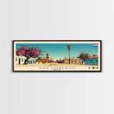 San Lorenzo, Paraguay Panoramic Canvas Print, San Lorenzo, Paraguay Painting, Paraguay Art, San Lorenzo Travel Poster, Travel Art, Housewarming Gift