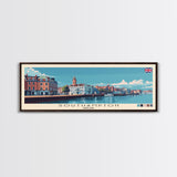 Southampton, England Panoramic Canvas Print, Southampton, England Painting, England Art, Southampton Travel Poster, Travel Art, Housewarming Gift