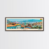 Sucre, Bolivia Panoramic Canvas Print, Sucre, Bolivia Painting, Bolivia Art, Sucre Travel Poster, Travel Art, Guest Room Painting