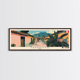 Tarapoto, Peru Panoramic Canvas Print, Tarapoto, Peru Painting, Peru Art, Tarapoto Travel Poster, Travel Art, Vacation Gift