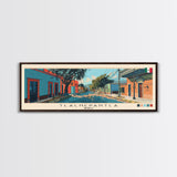 Tlalnepantla, Mexico Panoramic Canvas Print, Tlalnepantla, Mexico Painting, Mexico Art, Tlalnepantla Travel Poster, Travel Art, Vacation Gift