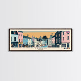 Truro, England Panoramic Canvas Print, Truro, England Painting, England Art, Truro Travel Poster, Travel Art, Guest Room Painting