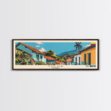 Tulua, Colombia Panoramic Canvas Print, Tulua, Colombia Painting, Colombia Art, Tulua Travel Poster, Travel Art, Living Room Painting