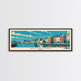 Waterford, Ireland Panoramic Canvas Print, Waterford, Ireland Painting, Ireland Art, Waterford Travel Poster, Travel Art, Housewarming Gift