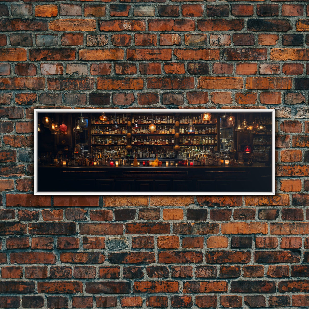 Panoramic Bar Wall Art, Vintage 19th Century Bar Wall Art, Framed Canvas Print, Bar Cart Art, Bar Wall Art, Bar Art Prints, Antique Bar Art