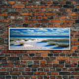 Vibrant Beach Sunset Canvas Print - Perfect for Living Room Decor, Framed Wall Art, Calming Decor, Beach Waves