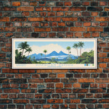 American Samoa National Park, Panoramic Samoa Travel Art, National Park Print, Minimalist Travel Art, Midcentury Modern Style Landscape