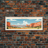 Mesa Verde National Park Panoramic Colorado Travel Art, National Park Print, Minimalist Travel Art, Midcentury Modern Style Landscape