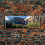 Photographic Panoramic of Angel Falls Venezuela, Sunset Photography, National Park Art, Framed Canvas Print, Landscape Photography