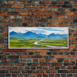 Panoramic of Denali National Park, Extra Large Wall Art, Panoramic Wall Art, Panoramic Print, Landscape Photography, Landscape Print