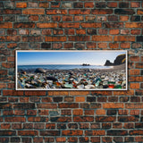 Panoramic of Glass Beach California, Extra Large Wall Art, Panoramic Wall Art, Panoramic Landscape Print, Landscape Photography