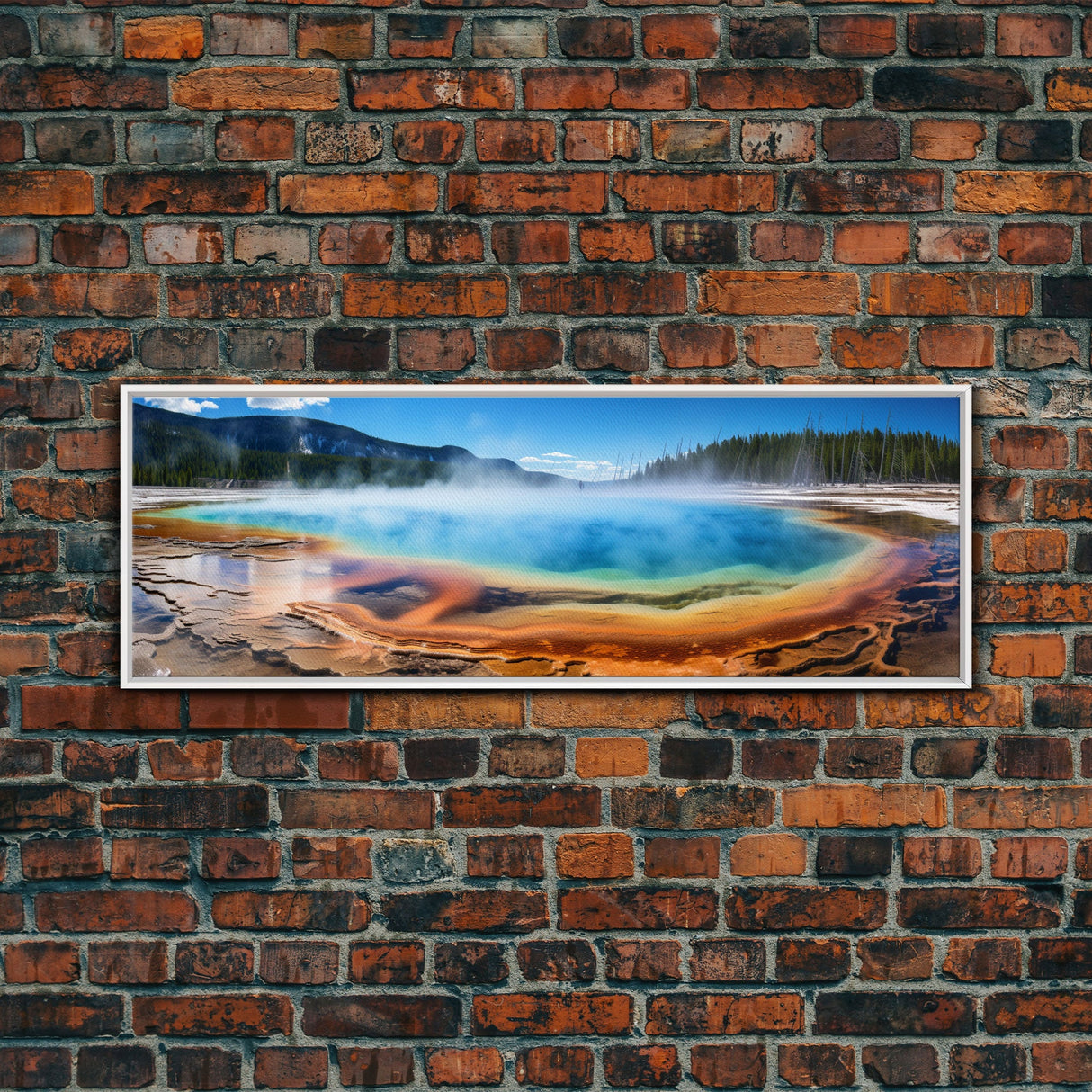 Panoramic of Grand Prismatic Spring Yellowstone, Extra Large Wall Art, Panoramic Wall Art, Panoramic Landscape Print, Landscape Photography