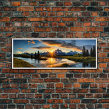 Panoramic of Grand Teton National Park, Extra Large Wall Art, Panoramic Wall Art, Panoramic Landscape Print, Landscape Photography