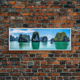 Panoramic of Ha Long Bay Vietnam, Extra Large Wall Art, Panoramic Wall Art, Panoramic Landscape Print, Landscape Photography