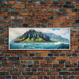 Panoramic Print of Na Pali Coast Hawaii Extra Large Wall Art, Panoramic Wall Art, Panoramic Landscape Print, Landscape Photography