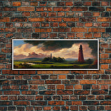 The Dark Tower, Ready To Hang Canvas Print, Panoramic Art, High Fantasy Concept Art